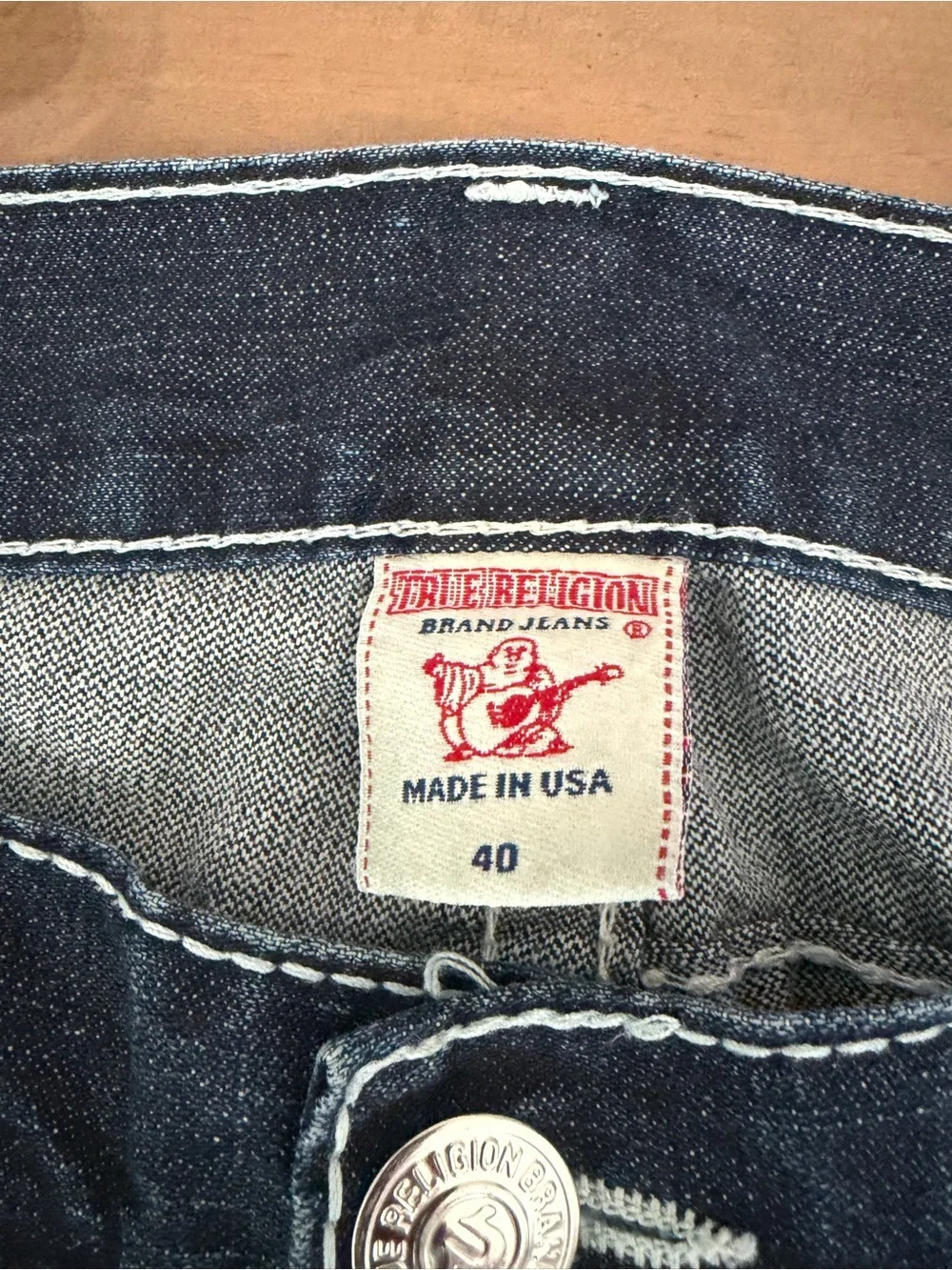 True Religion Men’s Dark Blue Bootcut Jeans 40x32